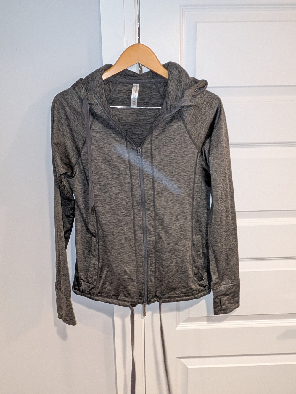 Women's Charcoal Zip-Up Hoodie with Hood